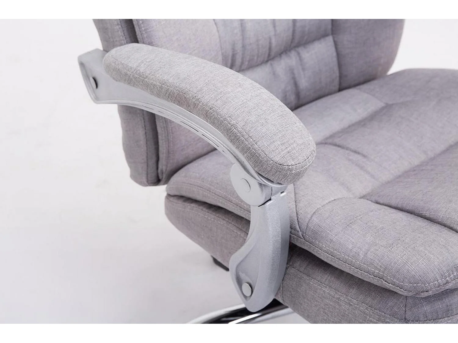 Chaise de bureau - Tissu - Gris - XL Troy