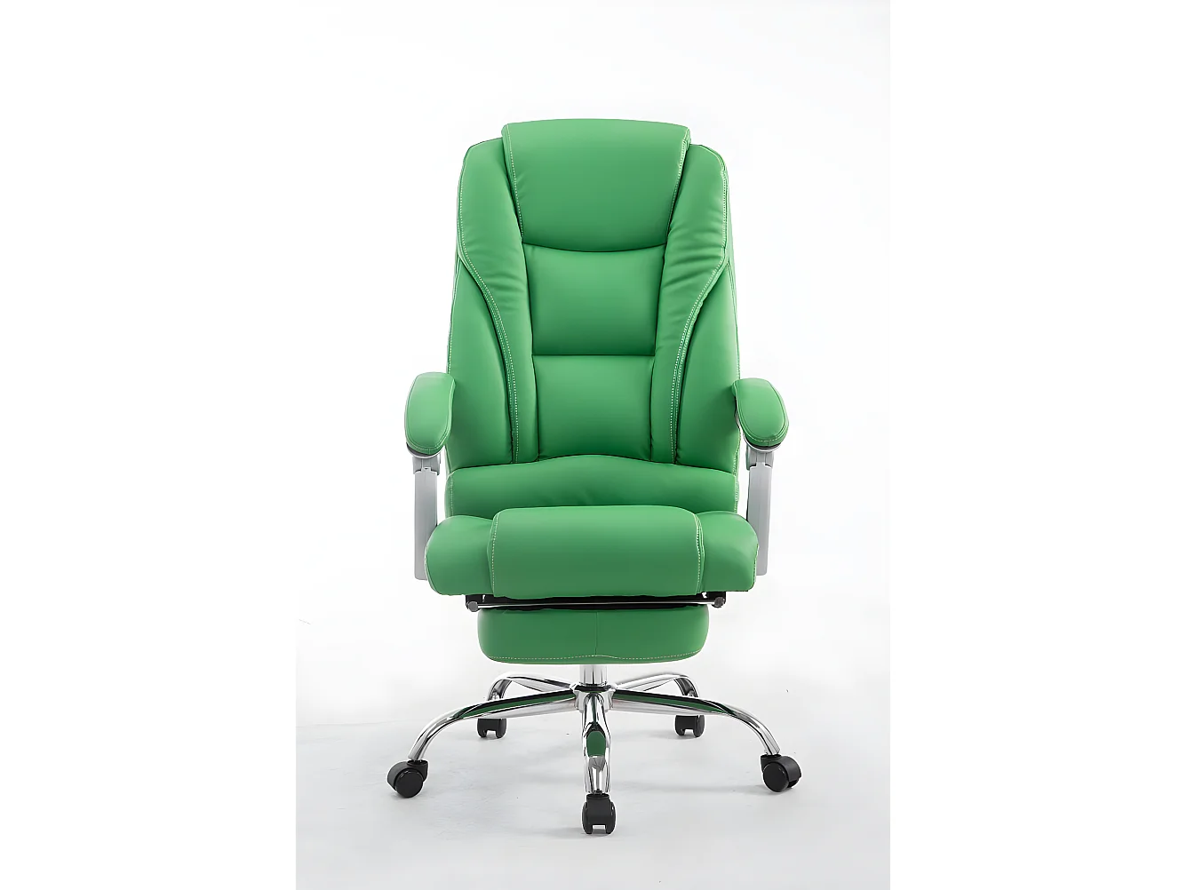 Bürosessel - Kunstleder & Metall in Chromoptik - grün - Pacific