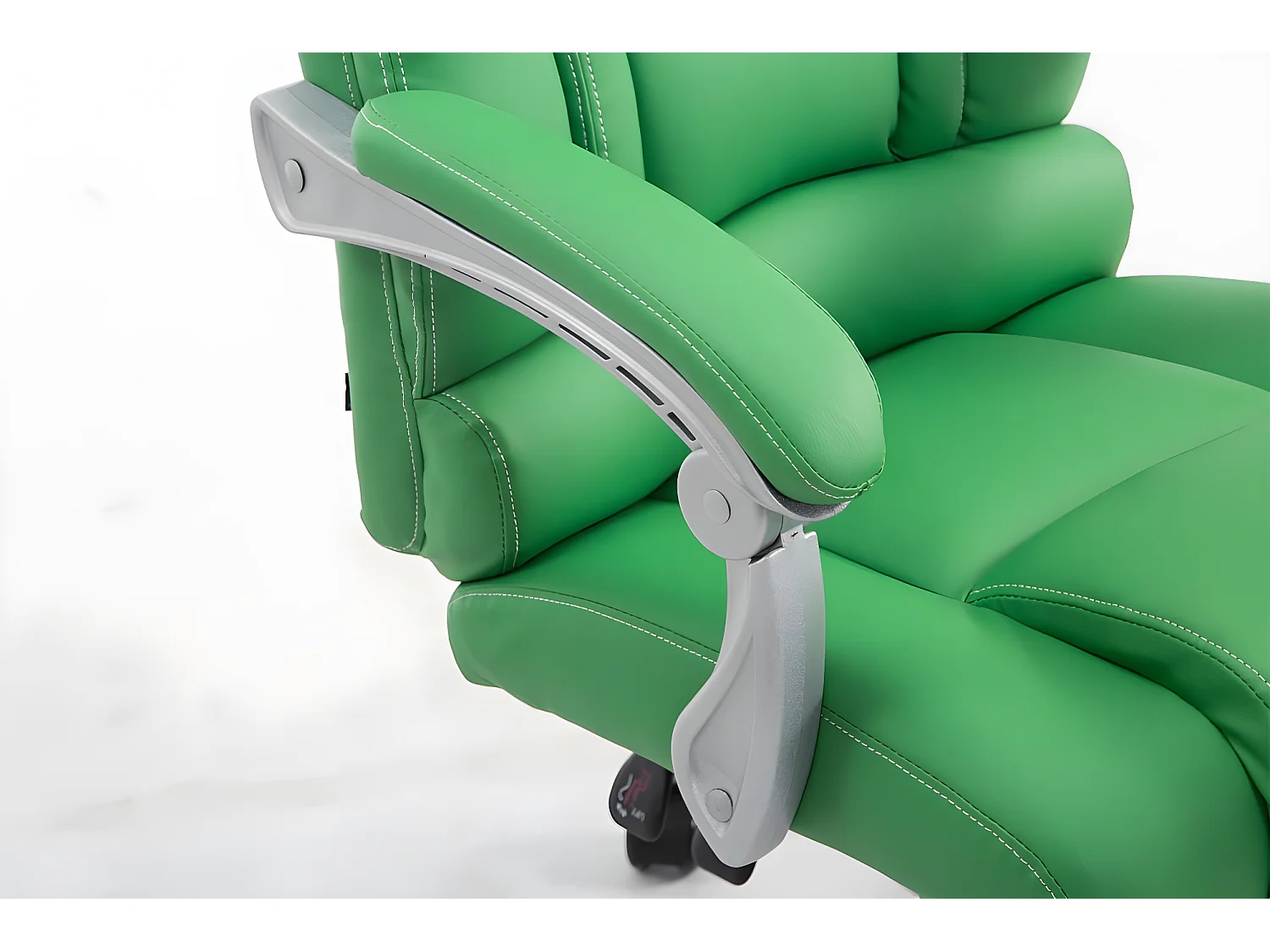 Bürosessel - Kunstleder & Metall in Chromoptik - grün - Pacific