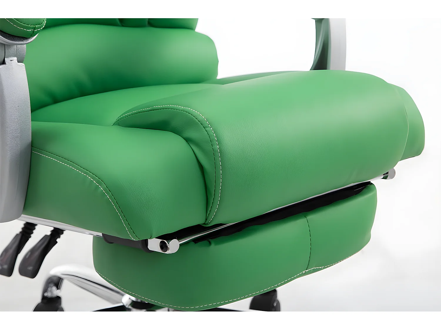 Bürosessel - Kunstleder & Metall in Chromoptik - grün - Pacific