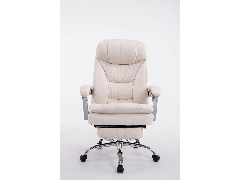 Chaise de bureau - Tissu - Crème - XL Troy