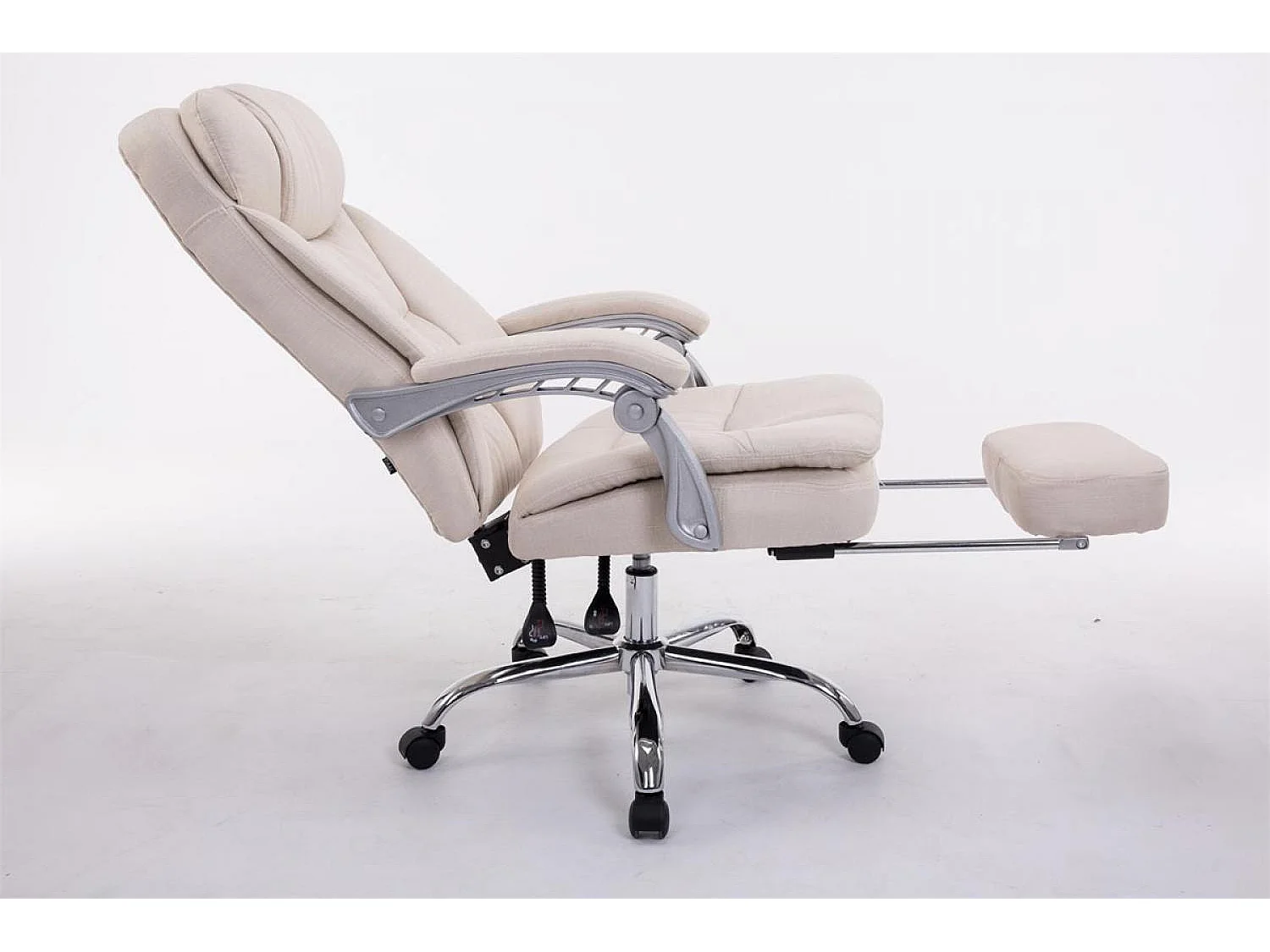 Chaise de bureau - Tissu - Crème - XL Troy