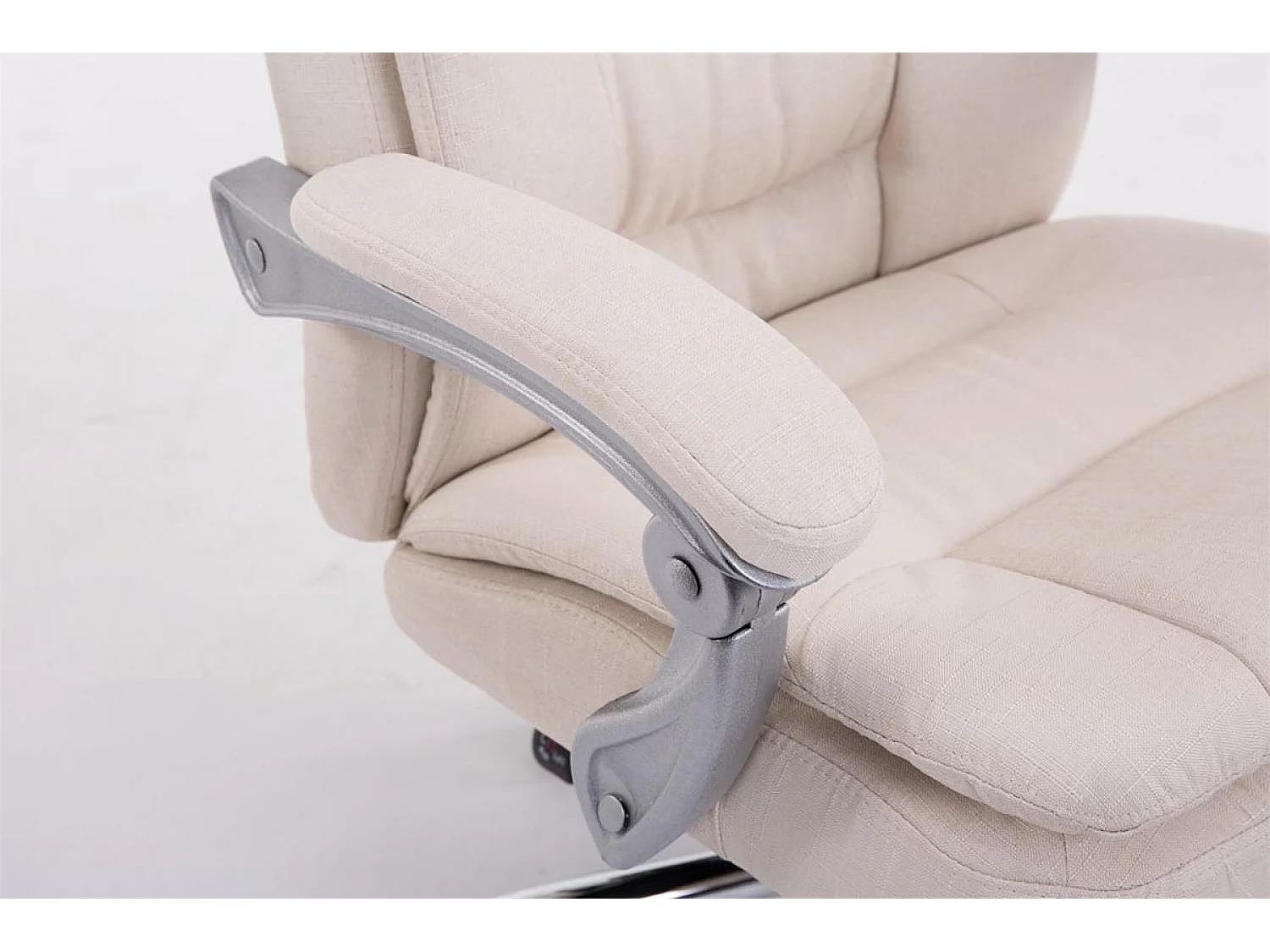 Chaise de bureau - Tissu - Crème - XL Troy