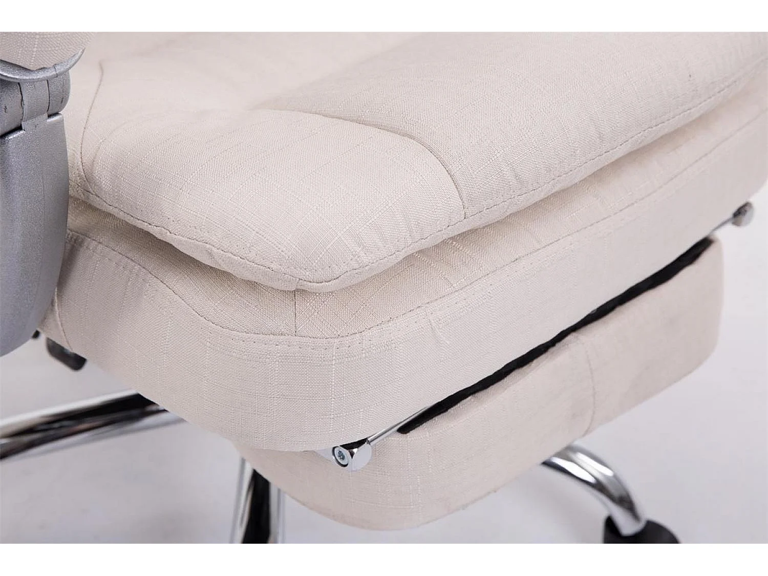 Chaise de bureau - Tissu - Crème - XL Troy