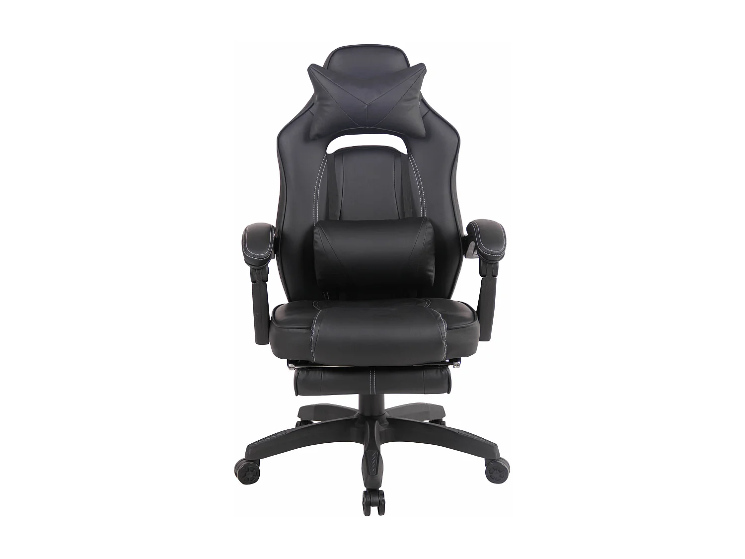 Bürosessel - Kunstleder & Kunststoff - schwarz/schwarz - Heat