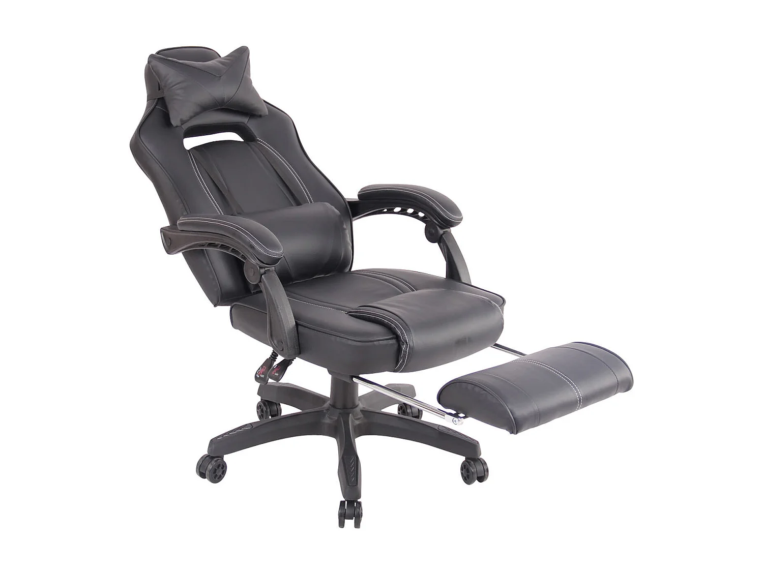 Bürosessel - Kunstleder & Kunststoff - schwarz/schwarz - Heat