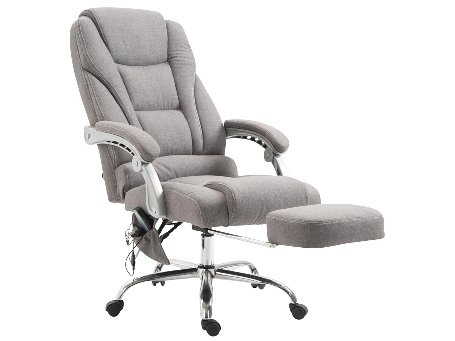 Chaise de bureau - Tissu - Gris - Pacific