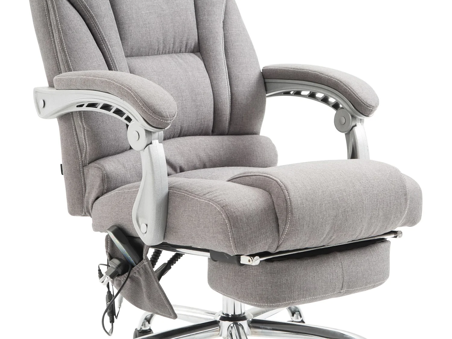 Chaise de bureau - Tissu - Gris - Pacific