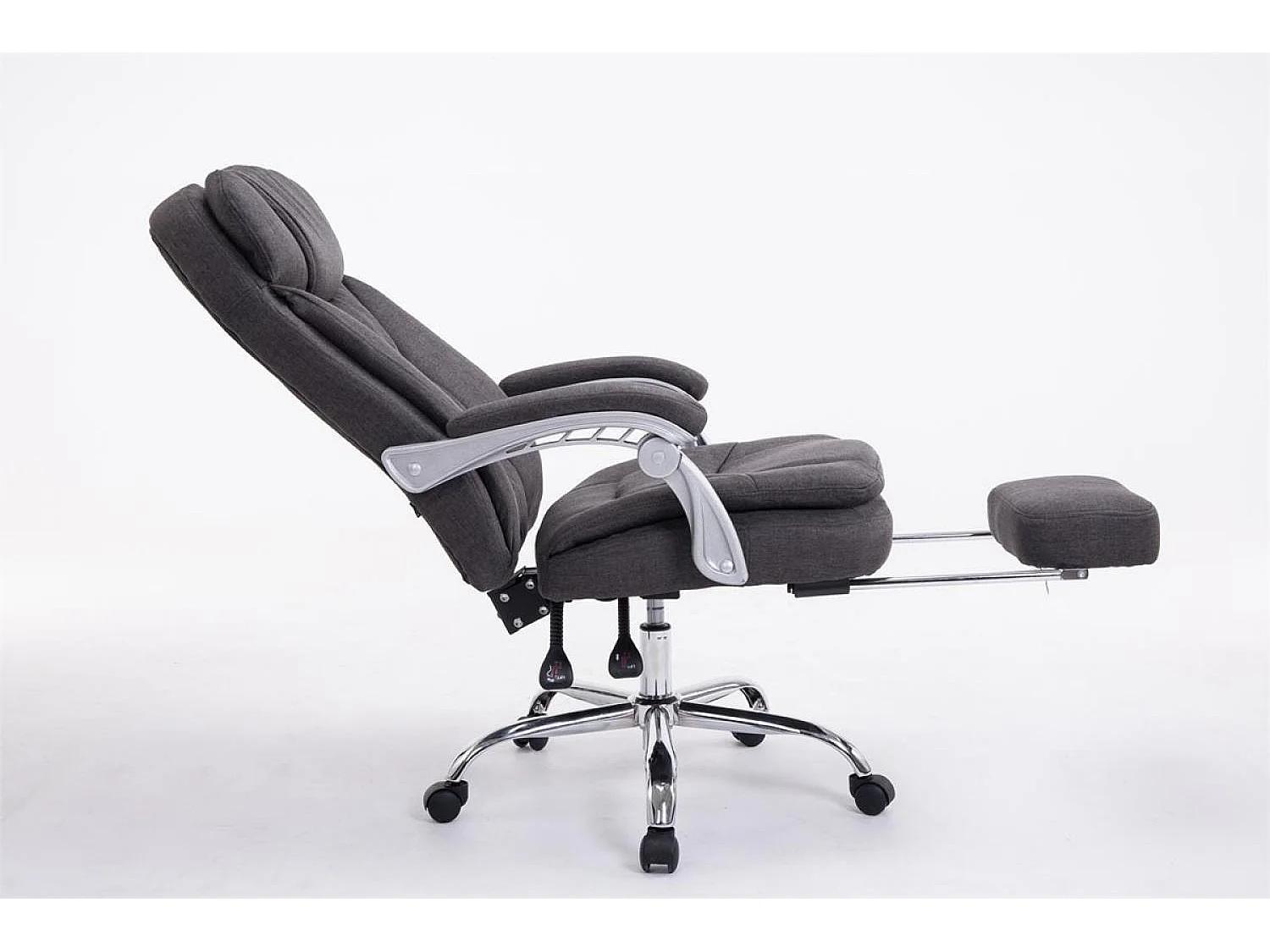 Chaise de bureau - Tissu - Gris foncé - XL Troy