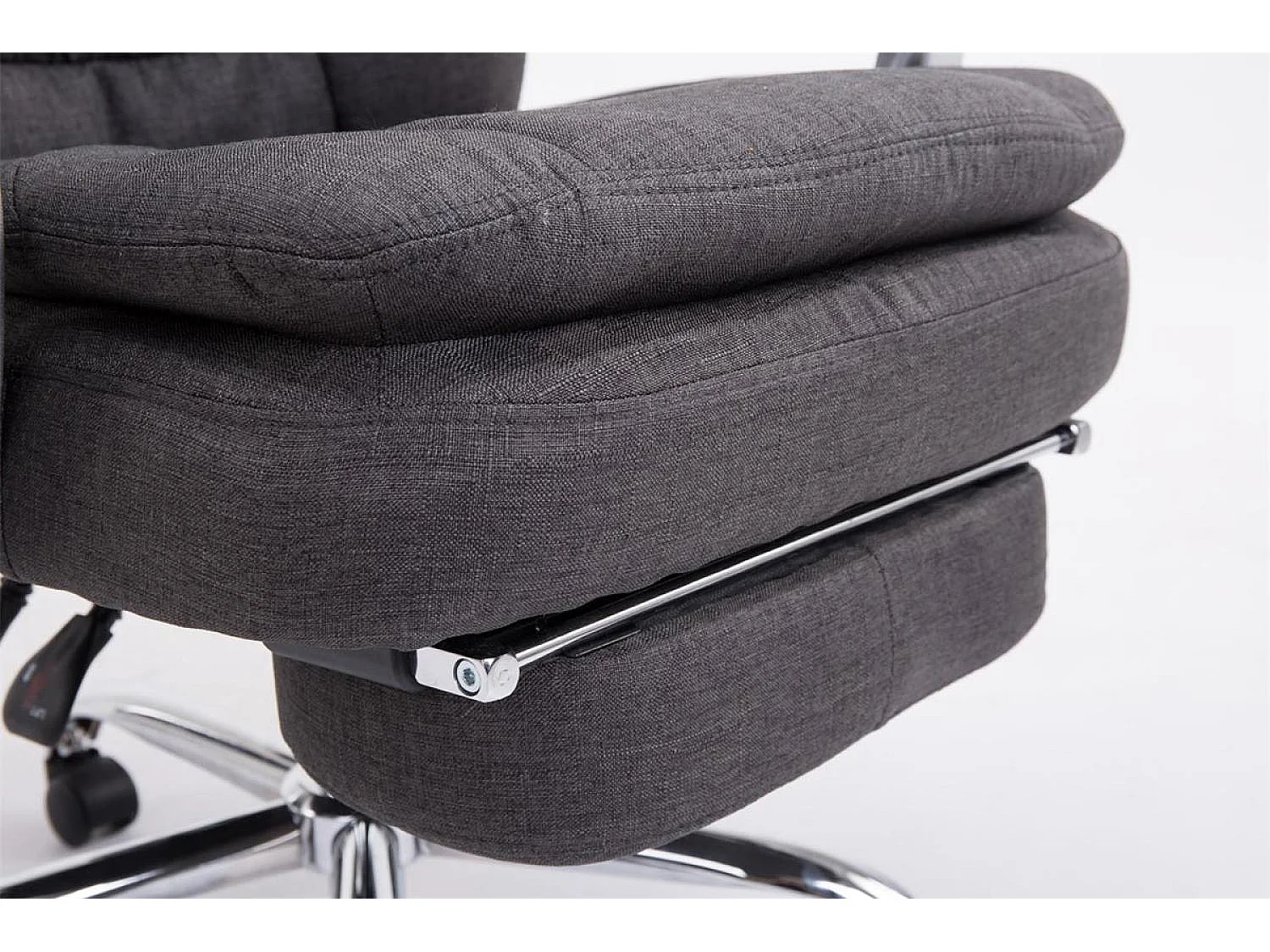 Chaise de bureau - Tissu - Gris foncé - XL Troy