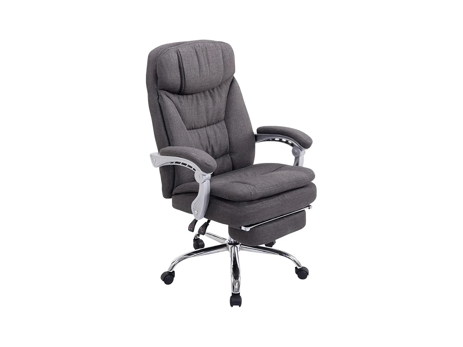 Chaise de bureau - Tissu - Gris foncé - XL Troy
