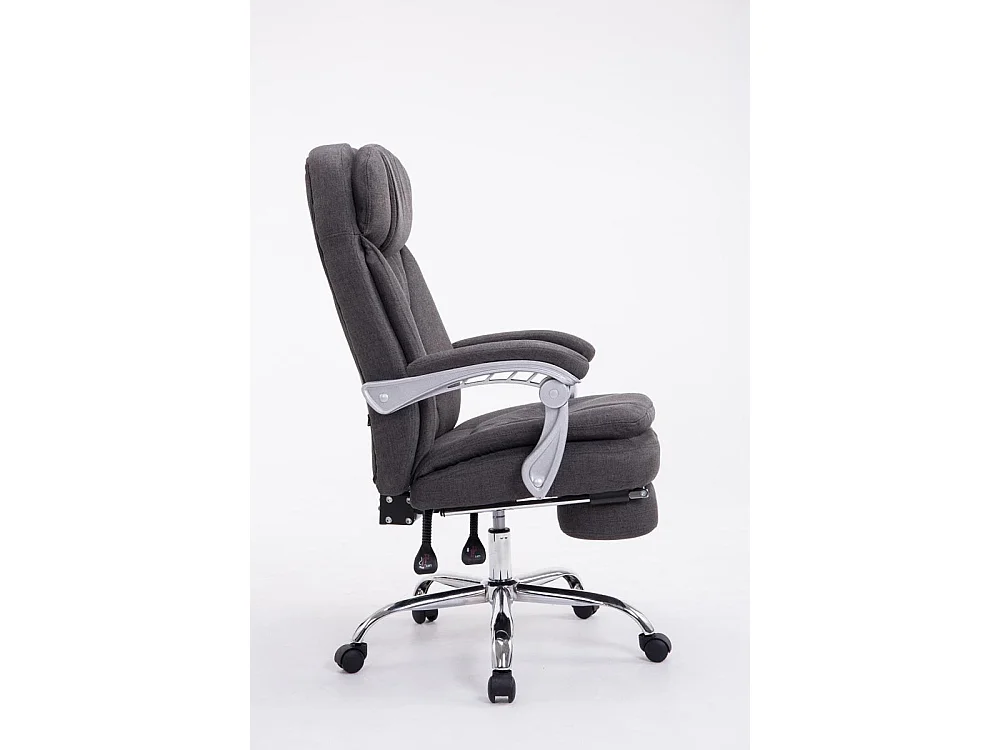 Chaise de bureau - Tissu - Gris foncé - XL Troy