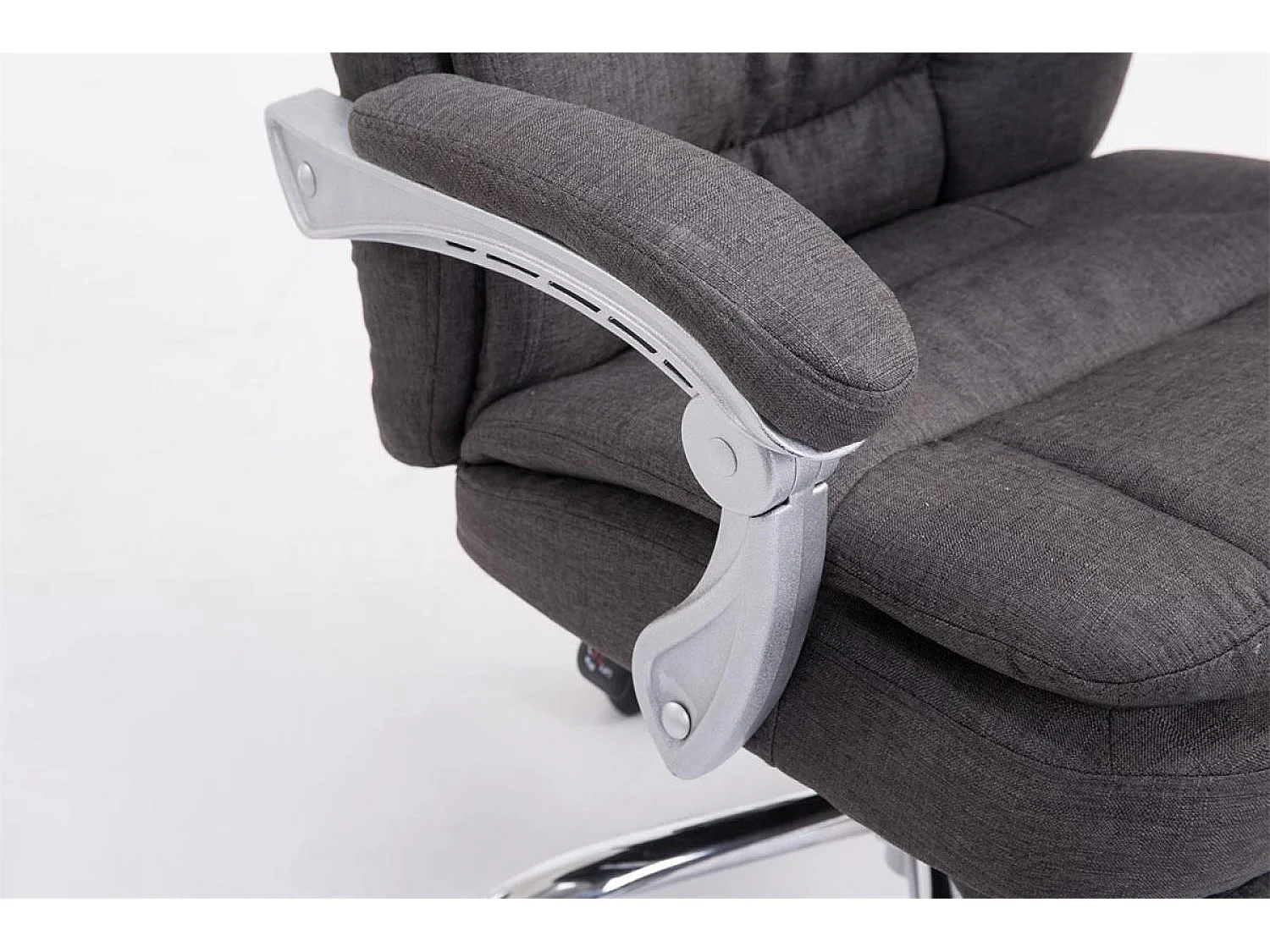 Chaise de bureau - Tissu - Gris foncé - XL Troy