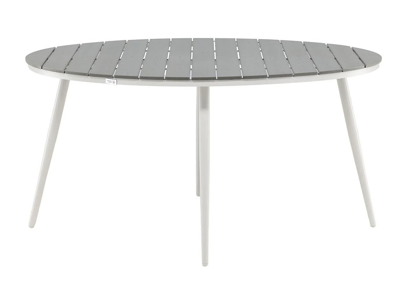 Break eettafel tuin Ø150cm witgrijs.