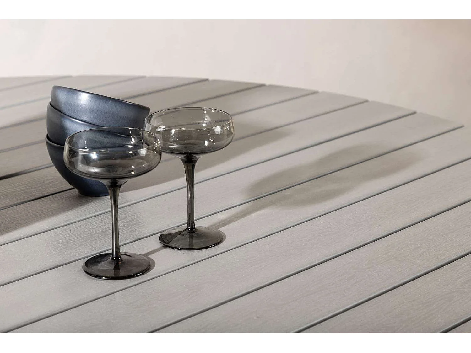 Table de Jardin Ronde "Break" 150cm Gris
