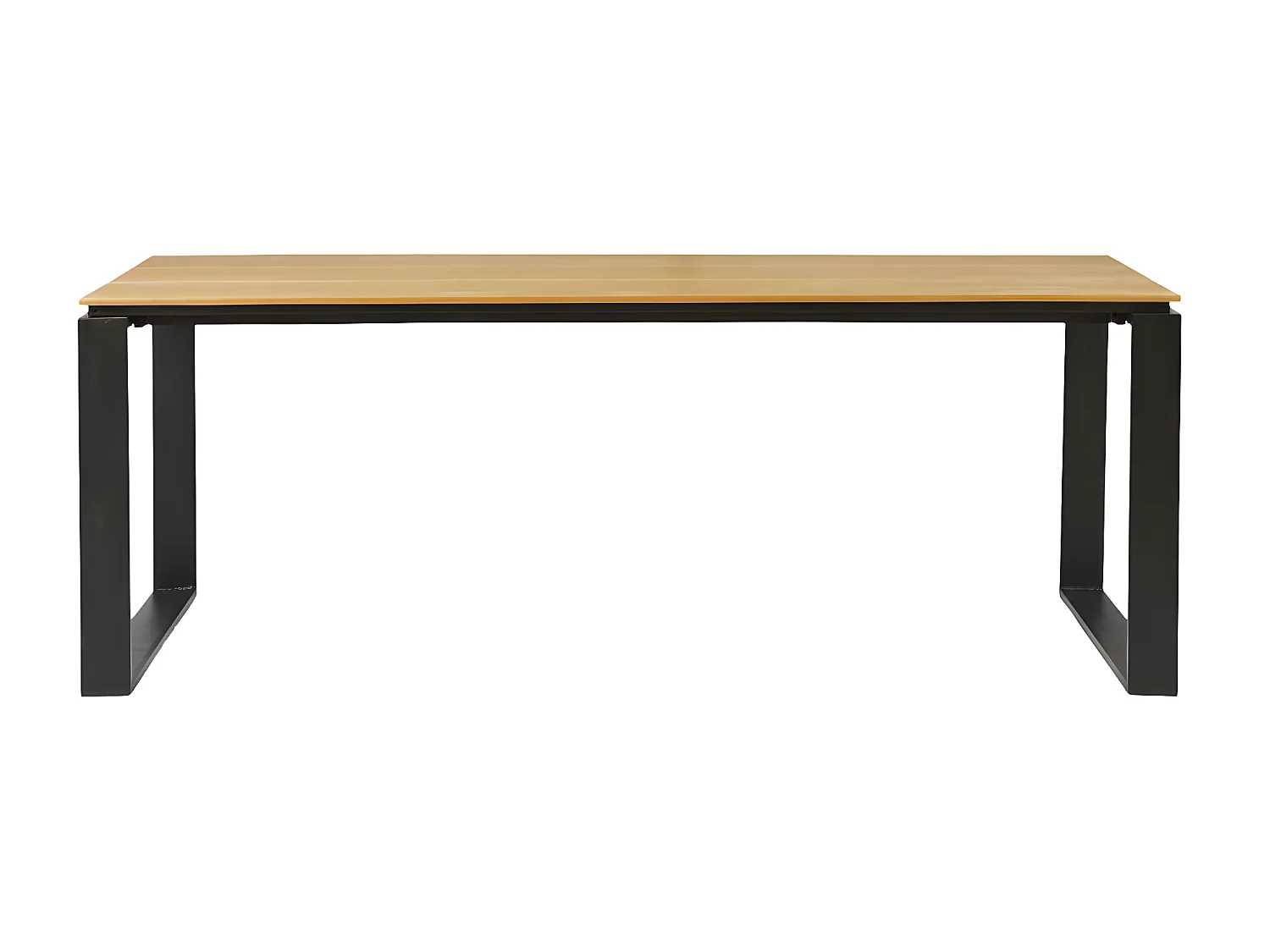 Martinus tuintafel 100x210cm zwart,teak decor.