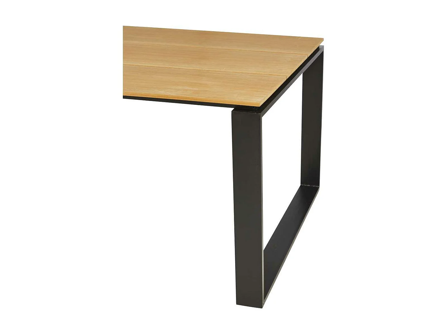 Martinus tuintafel 100x210cm zwart,teak decor.