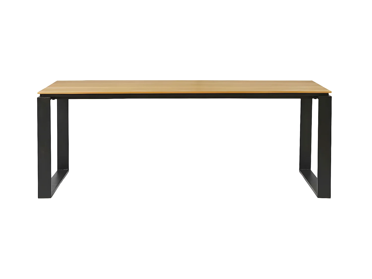 Martinus table de jardin 100x210cm noir,teck décor.