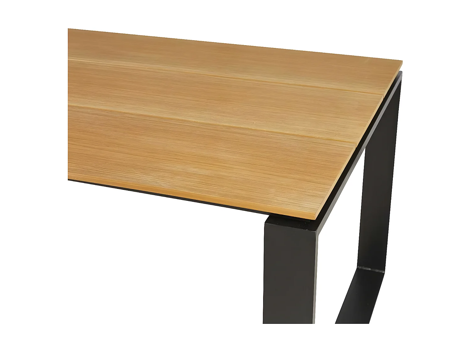 Martinus tuintafel 100x210cm zwart,teak decor.