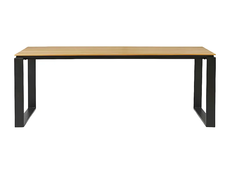 Martinus Gartentisch 100x210cm schwarz,Teak dekor.