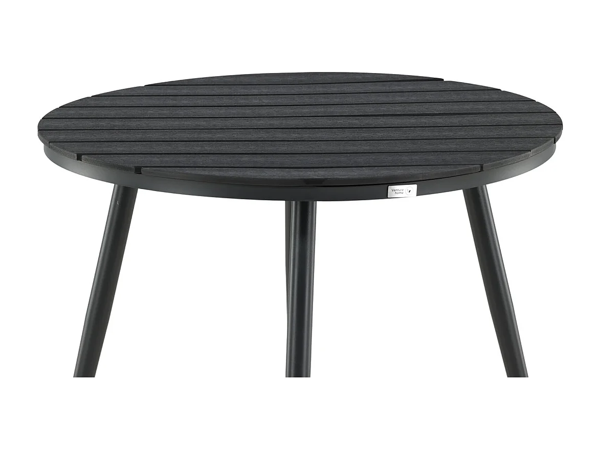 Table de Jardin Ronde "Break" 90cm Noir
