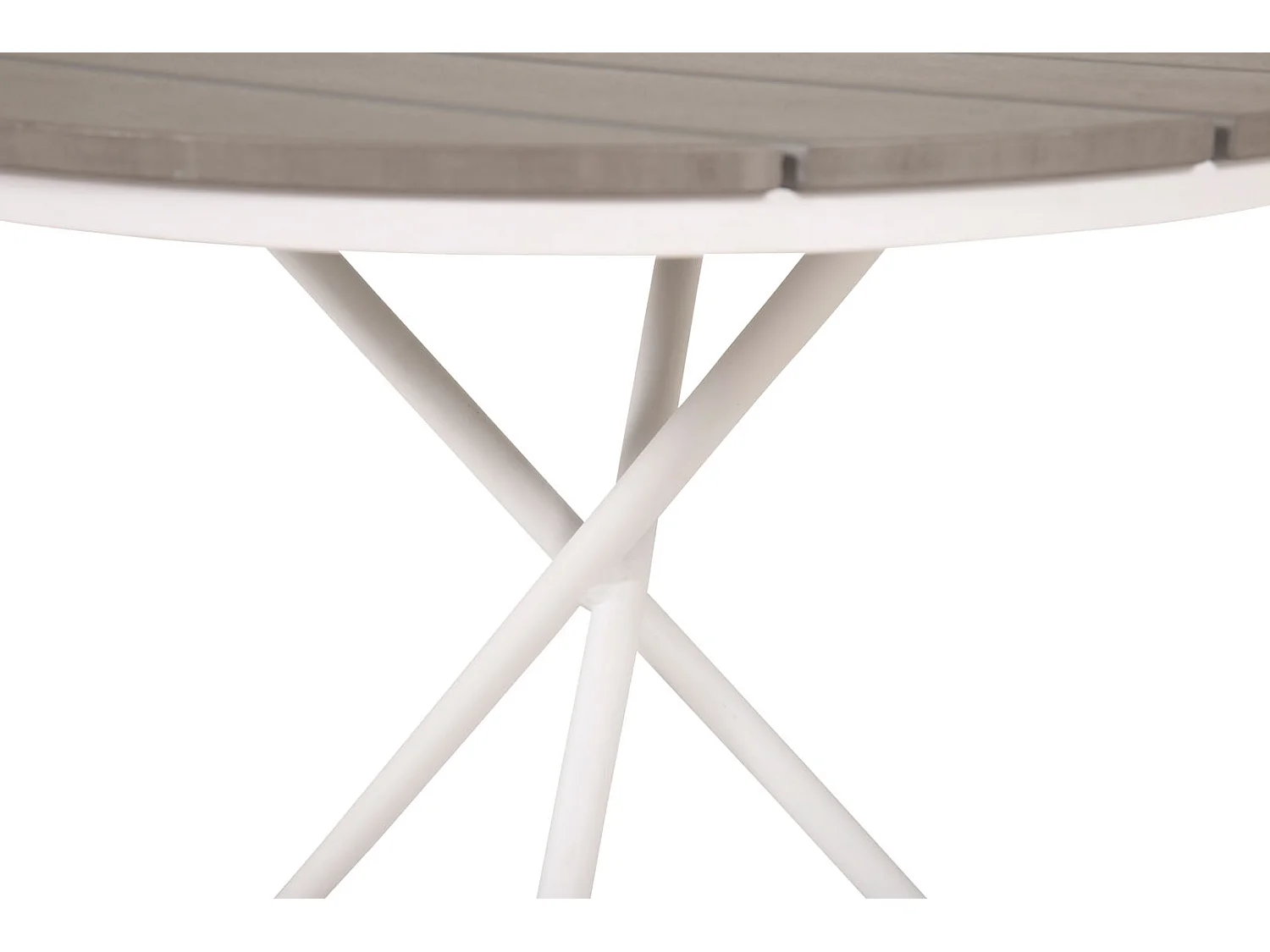 Parma salontafel tuin Ø90cm grijs-wit.