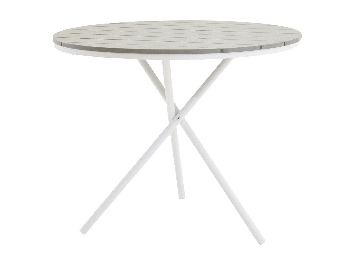 Parma salontafel tuin Ø90cm grijs-wit.