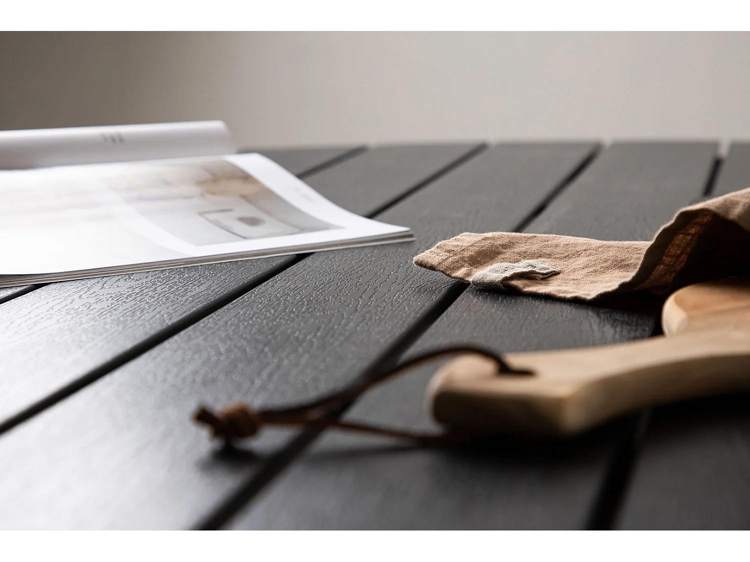 Break eettafel tuin Ø120cm zwart.