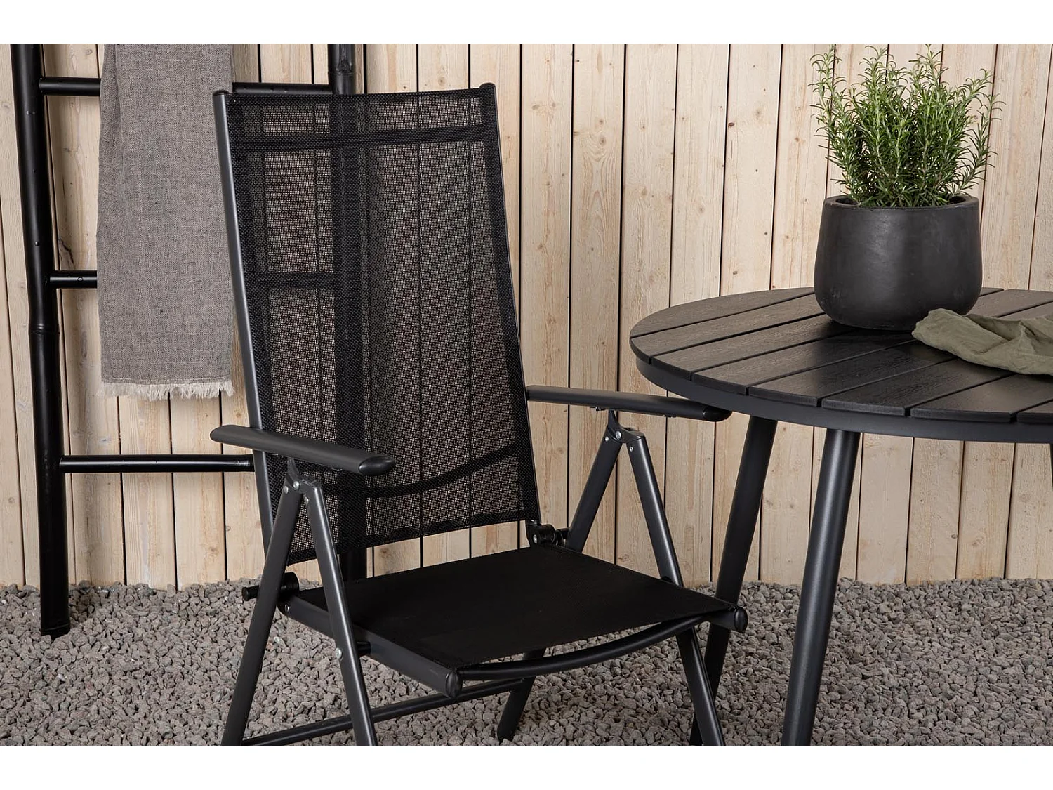 Break tuinmeubelset tafel 90x90cm, 2 stoelen Break, zwart,zwart.