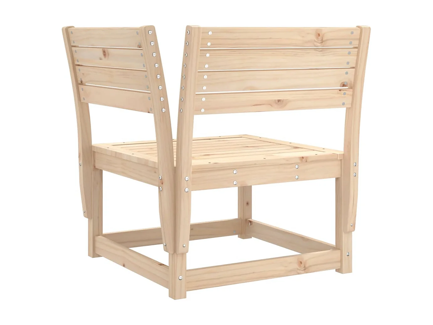Canapé d'angle de jardin 73x73x78cm bois pin massif