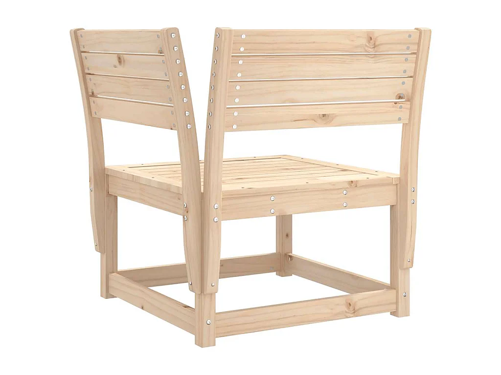 Canapé d'angle de jardin 73x73x78cm bois pin massif