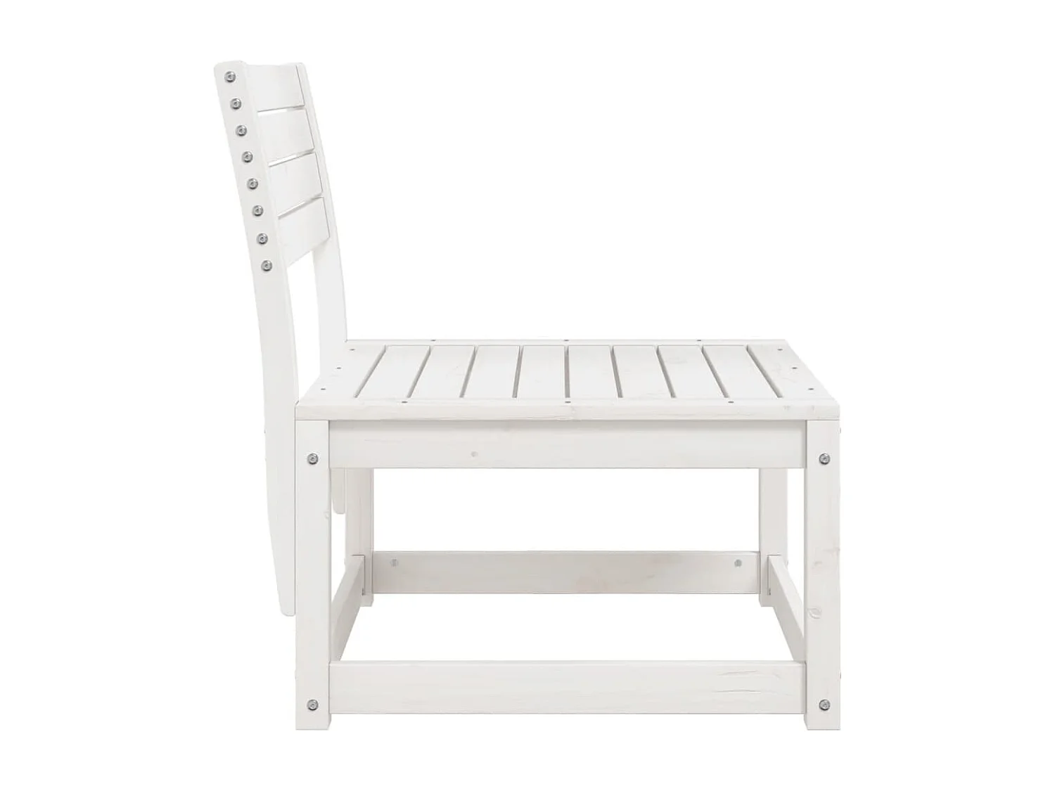 Canapé de jardin blanc bois de pin massif