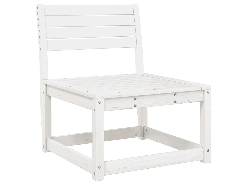 Gartensofa Weiß Massivholz Kiefer