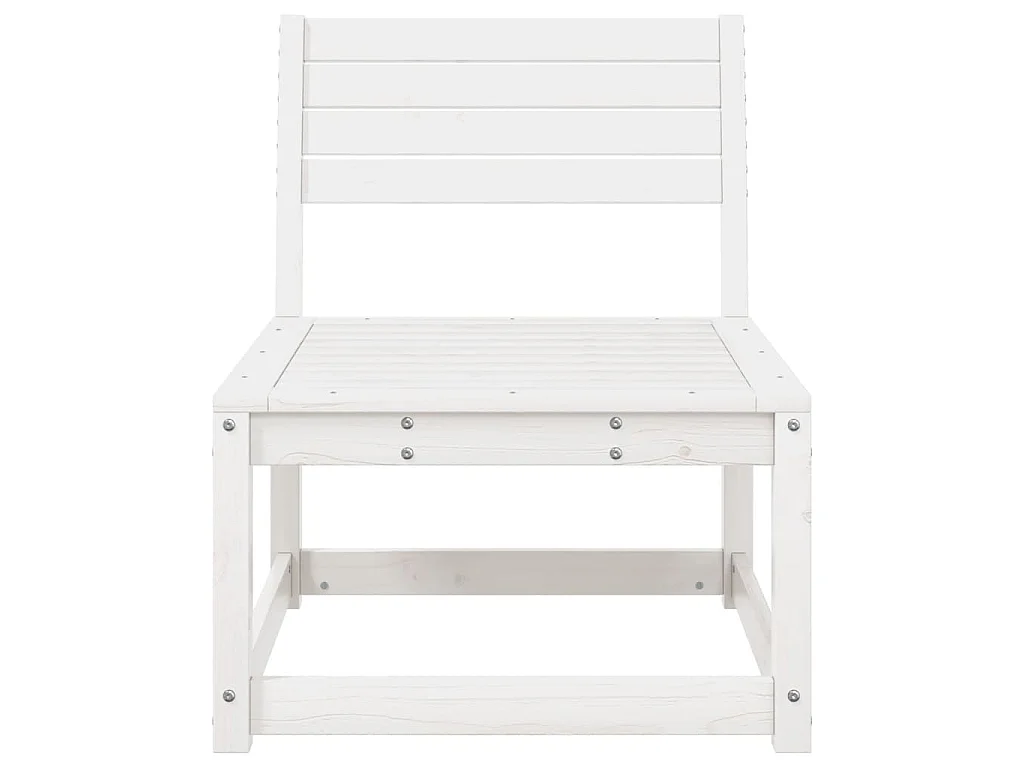 Gartensofa Weiß Massivholz Kiefer