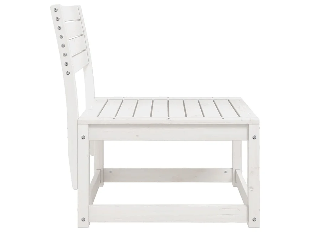 Gartensofa Weiß Massivholz Kiefer