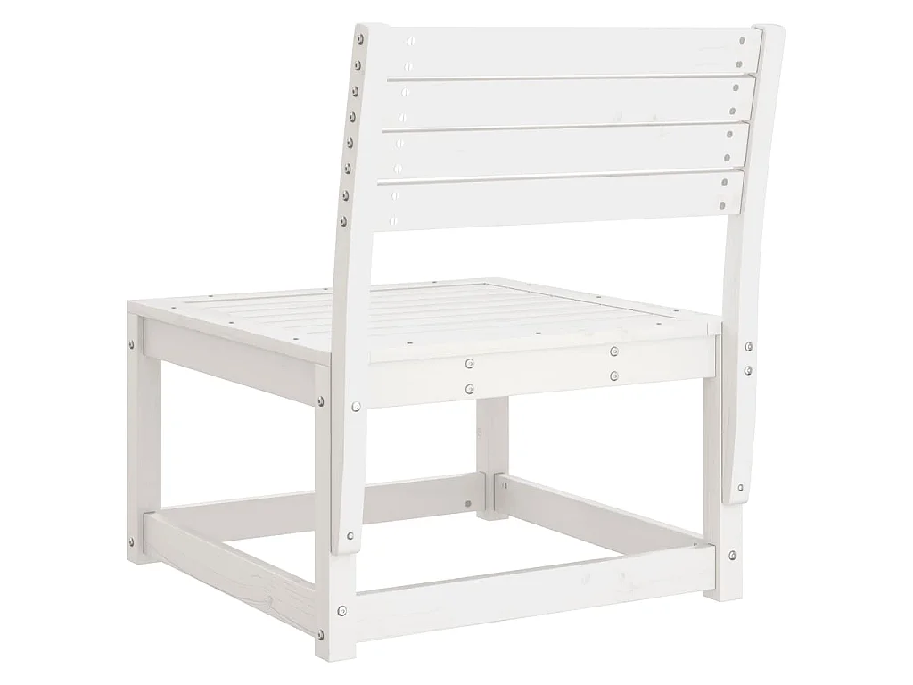 Gartensofa Weiß Massivholz Kiefer