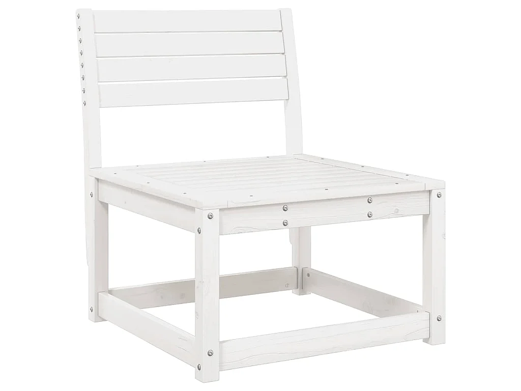 Canapé de jardin blanc bois de pin massif