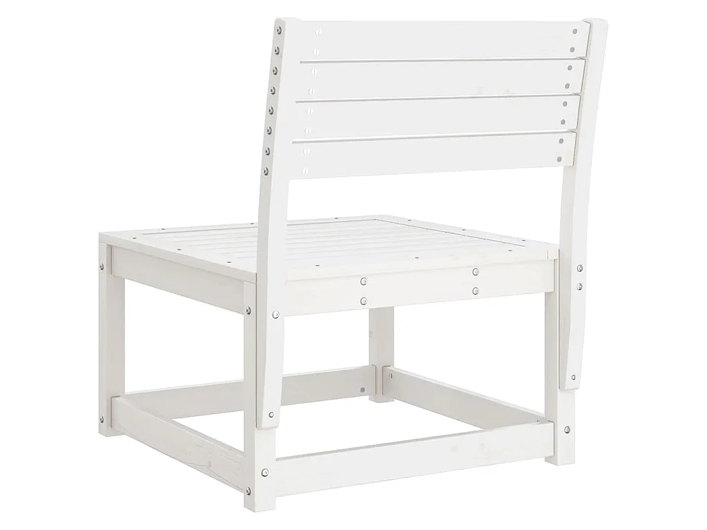 Canapé de jardin blanc bois de pin massif