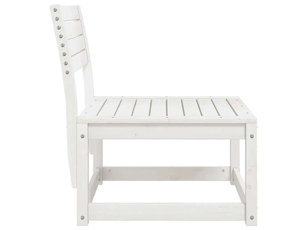Canapé de jardin blanc bois de pin massif