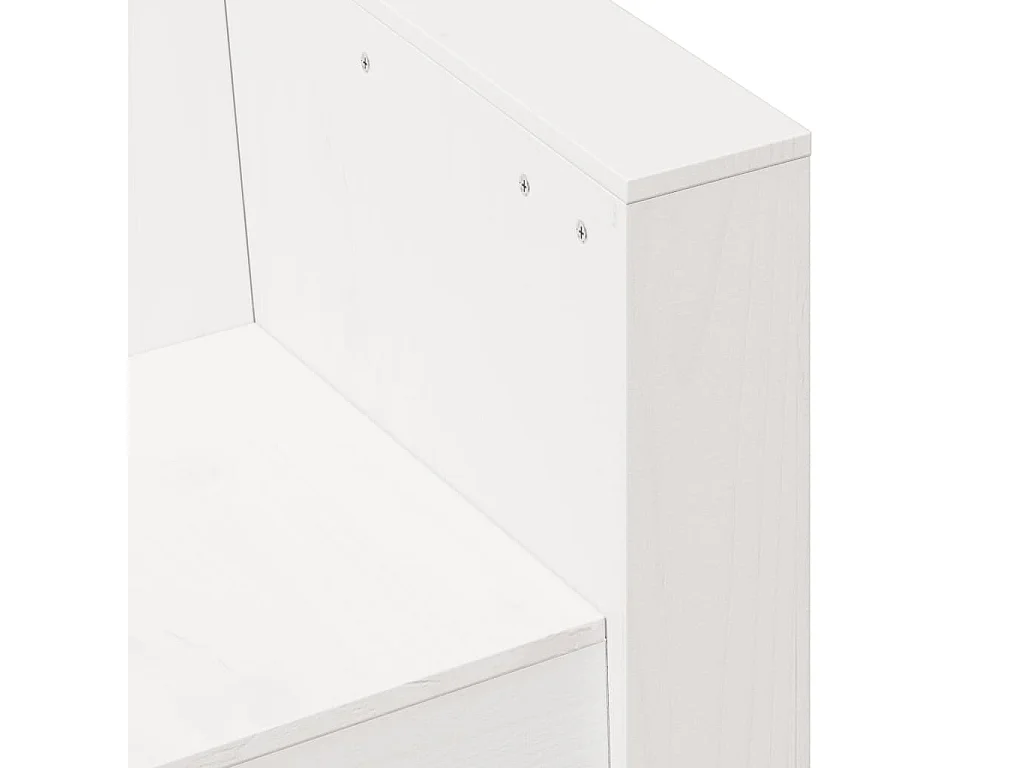 Tuinbank 79x60x62 cm massief grenenhout wit