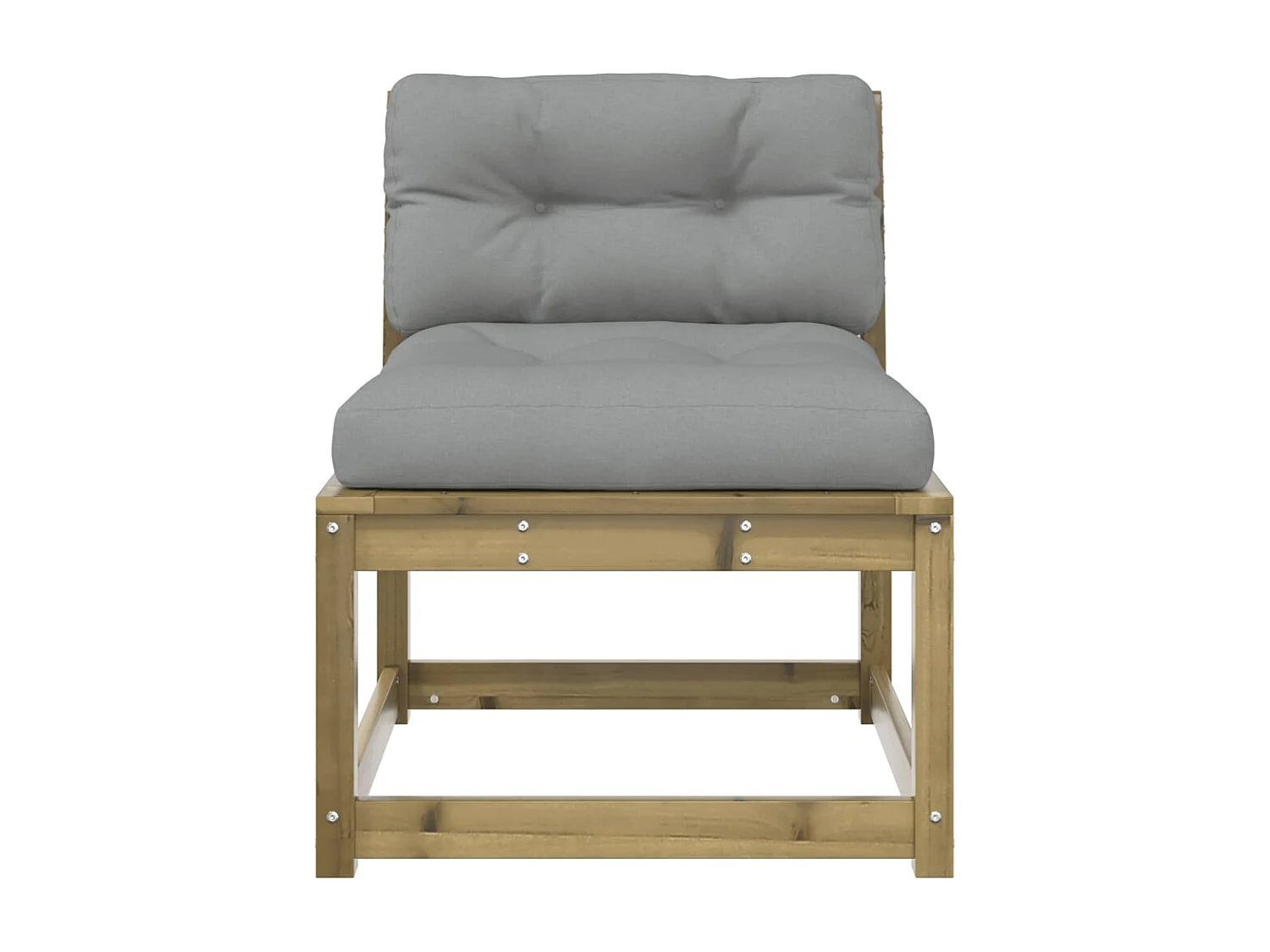 Canapé de jardin avec coussins bois de pin imprégné