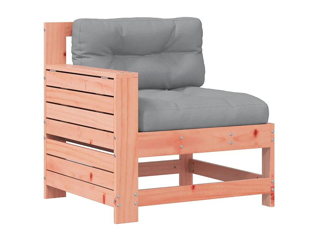 Canapé de jardin accoudoir avec coussin bois massif douglas