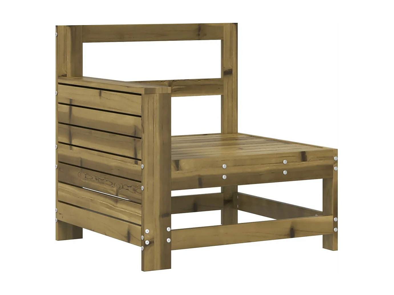 Tuinbank met armleuning 69x62x70,5 cm geïmpregneerd grenenhout