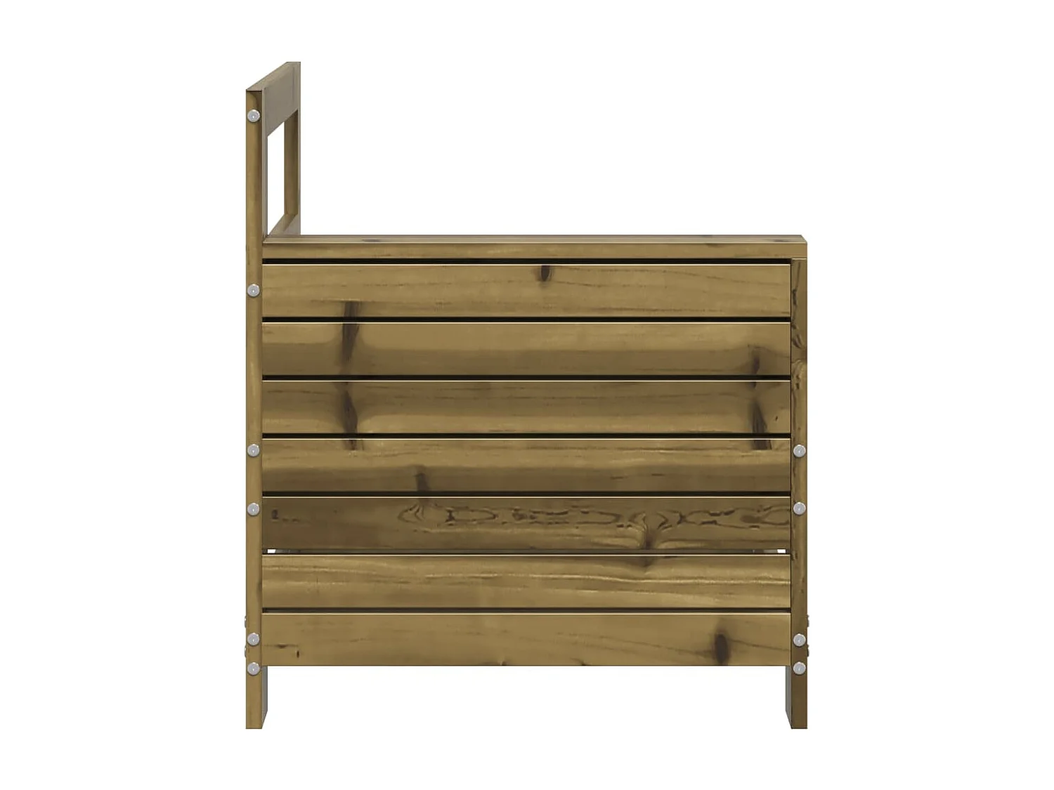 Tuinbank met armleuning 69x62x70,5 cm geïmpregneerd grenenhout