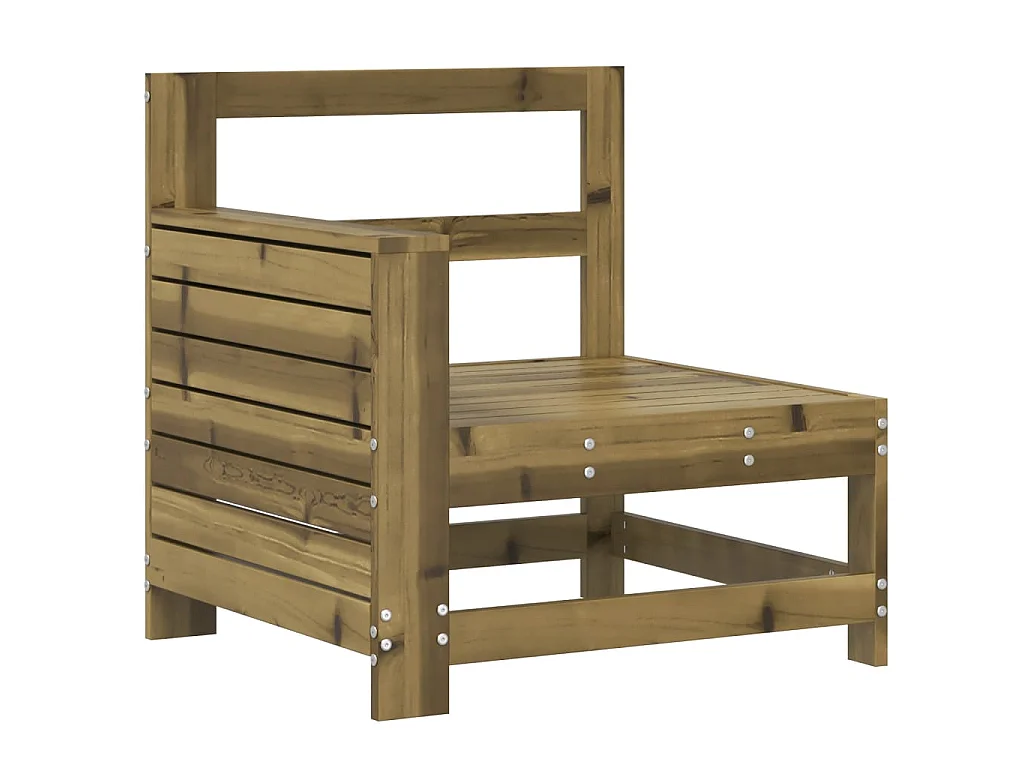 Gartensofa mit Armlehne 69x62x70,5 cm Kiefernholz Imprägniert