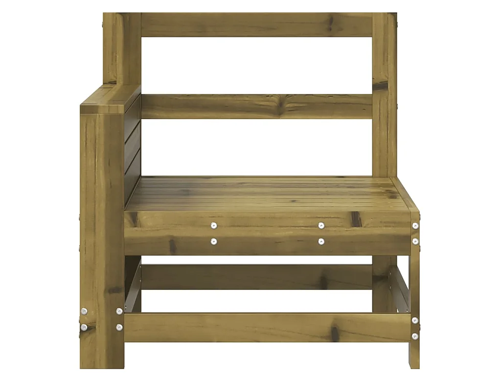 Gartensofa mit Armlehne 69x62x70,5 cm Kiefernholz Imprägniert