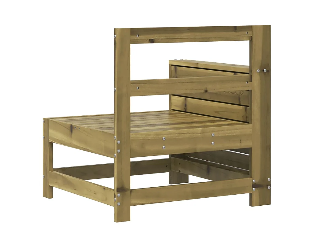 Gartensofa mit Armlehne 69x62x70,5 cm Kiefernholz Imprägniert