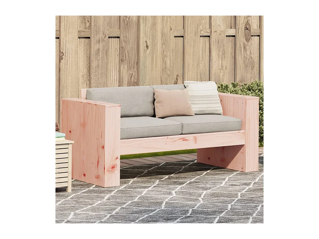 Divano da Giardino 2 Posti 134x60x62 cm Legno Massello Douglas