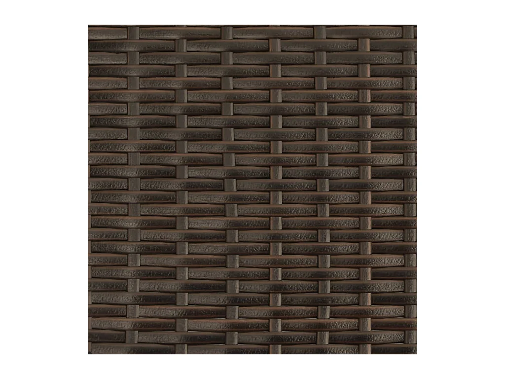 Tuinbank 2-zits met voetenbanken poly rattan bruin