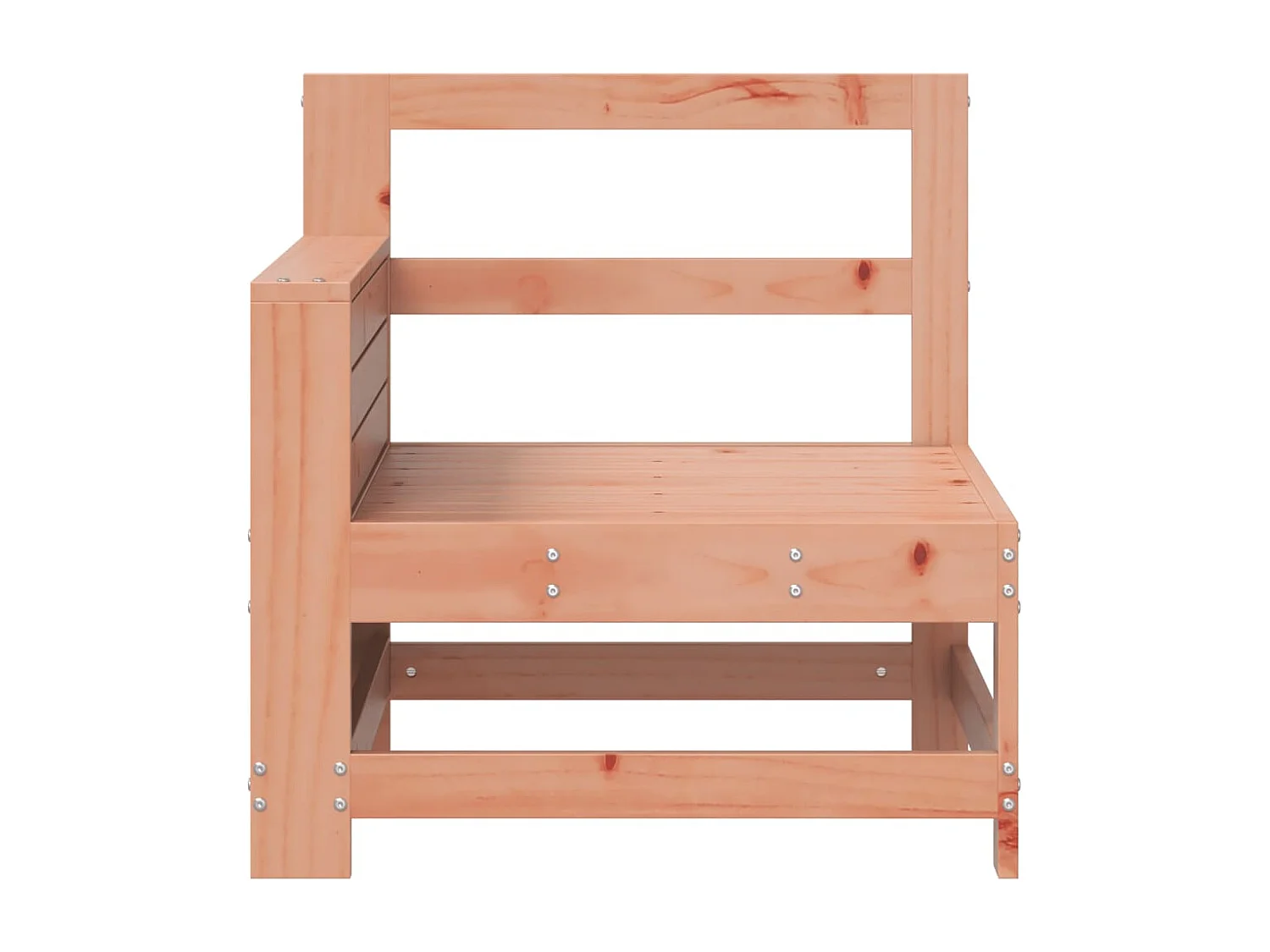 Gartensofa mit Armlehne und Beistelltisch Massivholz Douglasie